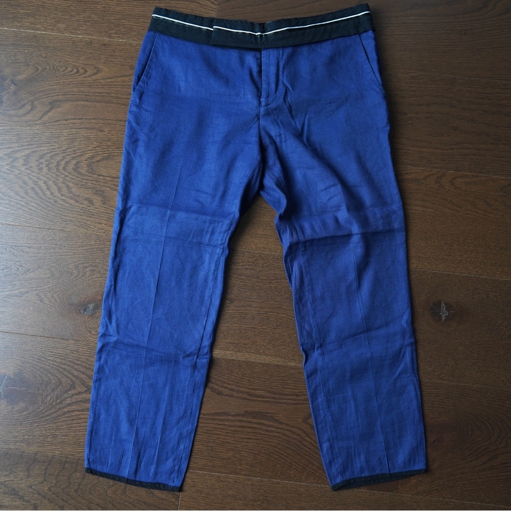 Haider Ackermann Linen Trousers in blue